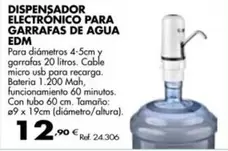 Oferta de Dispensador Electrónico Para Garrafas De Agua Edm por 12,9€ en Coferdroza