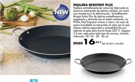 Oferta de Paellera Resistent Plus por 16,95€ en Coferdroza