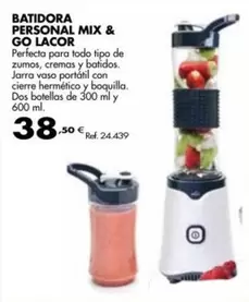 Oferta de Lacor - Batidora Personal Mix & Go por 38,5€ en Coferdroza