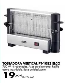 Oferta de Elco - Tostadora Vertical PT-1082 por 19,9€ en Coferdroza