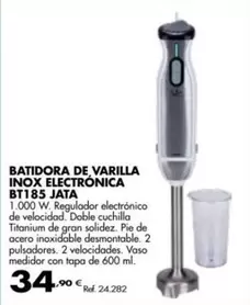 Oferta de Jata - Batidora De Varilla Inox Electronica BT185 por 34,9€ en Coferdroza