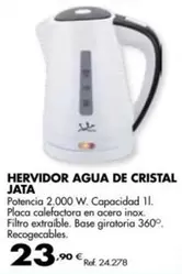 Oferta de Jata - Hervidor Agua De Cristal por 23,9€ en Coferdroza