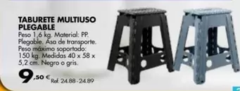 Oferta de Taburete Multiuso Plegable por 9,5€ en Coferdroza