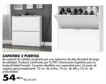 Oferta de Zapatero 2 Puertas por 54,9€ en Coferdroza