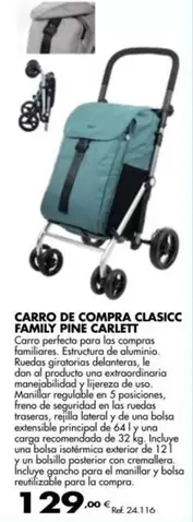 Oferta de Carro De Compra Clasico Family Pine Carlett por 129€ en Coferdroza