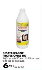 Oferta de HG - Desatascador Profesional por 6,95€ en Coferdroza