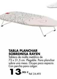 Oferta de Rayen - Tabla Planchar Sobremesa por 13,95€ en Coferdroza
