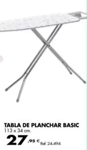 Oferta de Tabla De Planchar Basic  por 27,95€ en Coferdroza