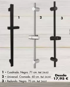 Oferta de Cuadrata Negra/ Universal Cromada/ Redonda Negra por 17,95€ en Coferdroza