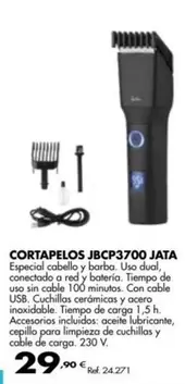 Oferta de Jata - Cortapelos Jbcp3700 por 29,9€ en Coferdroza
