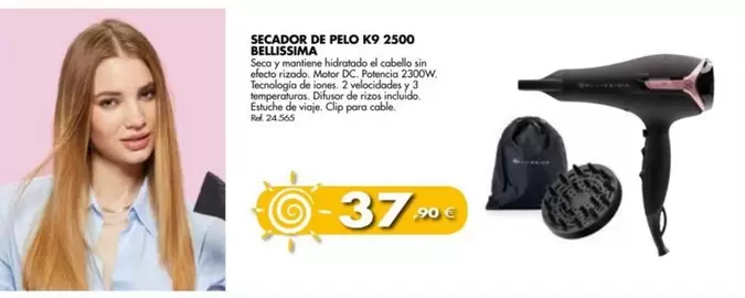Oferta de Bellissima - Secador De Pelo K9 2500 por 37,9€ en Coferdroza