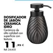 Oferta de Dosificador De Jabon Ceramica Idro por 11,95€ en Coferdroza