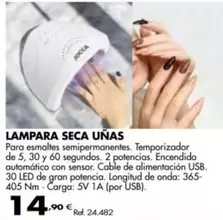 Oferta de Jocca - Lampara Seca Uñas por 14,9€ en Coferdroza