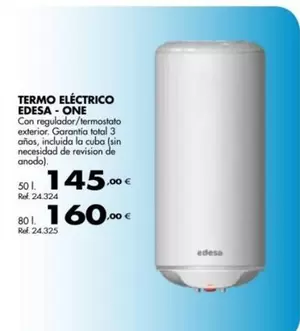 Oferta de Edesa - Termo Eléctrico  One por 145€ en Coferdroza