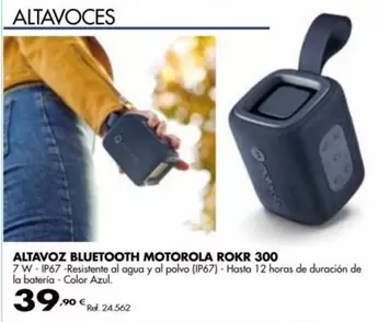 Oferta de Motorola - Altavoz Bluetooth Rokr 300 por 39,9€ en Coferdroza