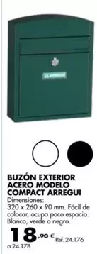 Oferta de Compact - Buzon Exterior Acero Modelo  Arregui por 18,9€ en Coferdroza