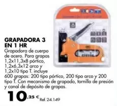 Oferta de HR - Grapadora 3 En 1 Hr por 10,25€ en Coferdroza
