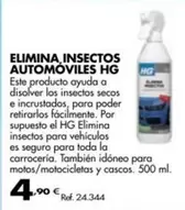 Oferta de HG - Elimina Insectos Automoviles por 4,9€ en Coferdroza