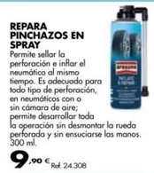 Oferta de Repara Pinchazos En Spray por 9,9€ en Coferdroza