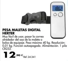 Oferta de Herter - Pesa Maletas Digital por 12,9€ en Coferdroza