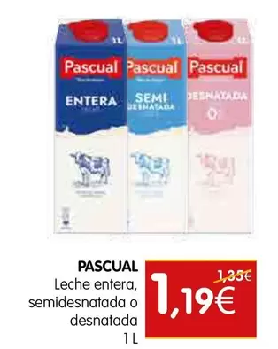 Oferta de Pascual - Leche Entera, Semidesnatada O Desnatada por 1,19€ en Dicost