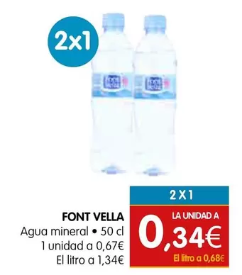 Oferta de Font Vella - Agua Mineral por 0,67€ en Dicost