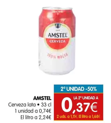 Oferta de Amstel - Cerveza por 0,74€ en Dicost
