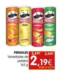 Oferta de Pringles - Variedades De Patatas por 2,19€ en Dicost