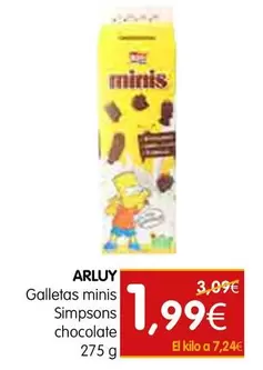 Oferta de Arluy - Galletas Minis Simpsons Chocolate por 1,99€ en Dicost