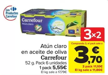 Oferta de Carrefour - Atun Claro En Aceite De Oliva por 5,55€ en Carrefour Market