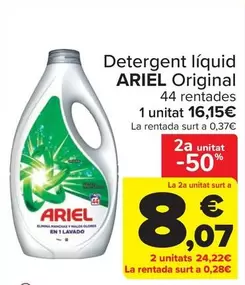 Oferta de Ariel - Detergent liquid original por 16,15€ en Carrefour Market