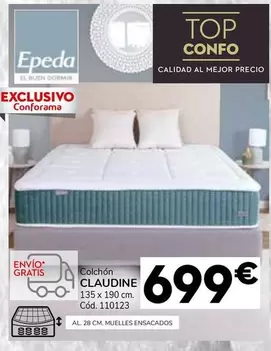 Oferta de Epeda - Colchón Claudine por 699€ en Conforama