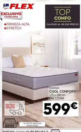 Oferta de Flex - Colchón Cool Confort por 599€ en Conforama