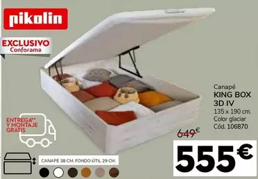 Oferta de Pikolin - Canapé King Box 3D IV por 555€ en Conforama