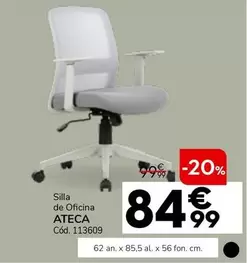 Oferta de Silla De Oficina Ateca por 84,99€ en Conforama