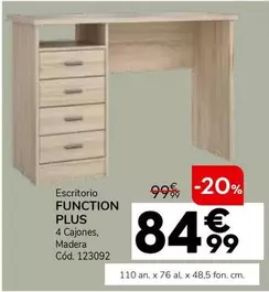 Oferta de Escritorio Function Plus por 84,99€ en Conforama