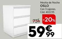 Oferta de Mesita De Noche Oslo por 59,99€ en Conforama