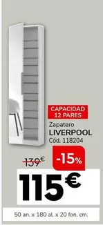 Oferta de Zapatero Liverpool por 115€ en Conforama