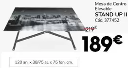 Oferta de Mesa De Centro Elevable Stand Up II por 189€ en Conforama