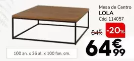 Oferta de Mesa De Centro Lola  por 64,99€ en Conforama
