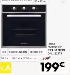 Oferta de Corberó - Horno Multifunción CCHM703X por 199€ en Conforama