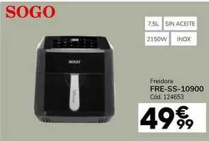 Oferta de Sogo - Freidora FRE-SS-10900 por 49,99€ en Conforama
