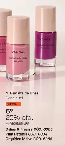 Oferta de Yanbal - Esmalte De Unas por 6€ en Yanbal