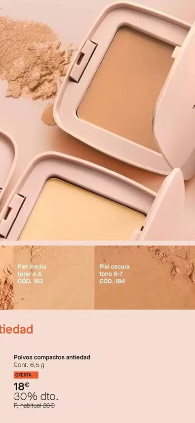Oferta de Polvos Compactos Antiedad por 18€ en Yanbal