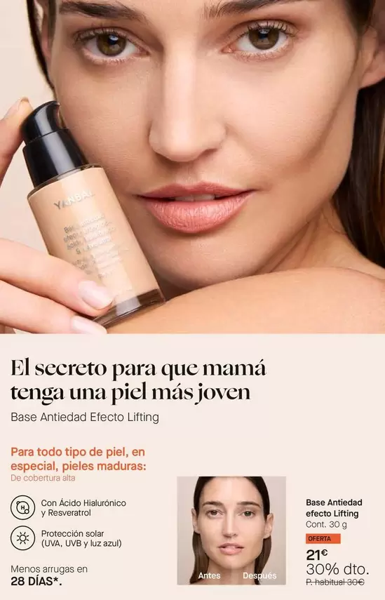 Oferta de Yanbal - Base Antiedad Efecto Lifting por 21€ en Yanbal