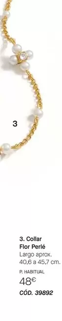 Oferta de Collar Flor Perlé  por 12,99€ en Yanbal