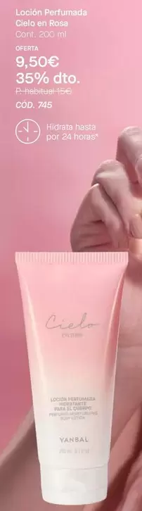 Oferta de Yanbal - Loción Perfumada Cielo En Rosa por 9,5€ en Yanbal