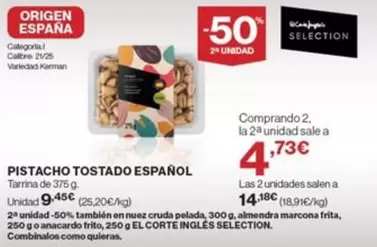 Oferta de Pistacho Tostado por 9,45€ en Supercor