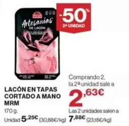 Oferta de Mrm - Lacon En Tapas Cortado A Mano por 5,25€ en Supercor