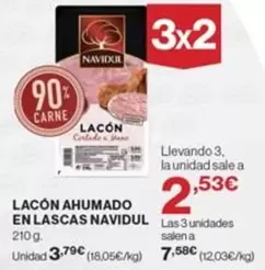 Oferta de Navidul - Lacon Ahumado En Lascas por 3,79€ en Supercor